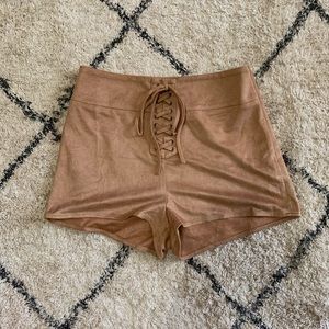 Suede shorts